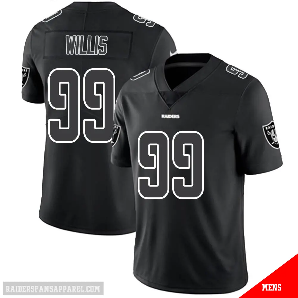 ＃99 Men's Jordan Willis Black Impact Limited Las Vegas Raiders Jersey