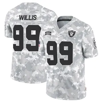 ＃99 Youth Jordan Willis Arctic Camo Limited Las Vegas Raiders 2024 Salute to Service Jersey